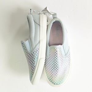 Old Navy Kids Mermaid-Print Canvas Slip-Ons